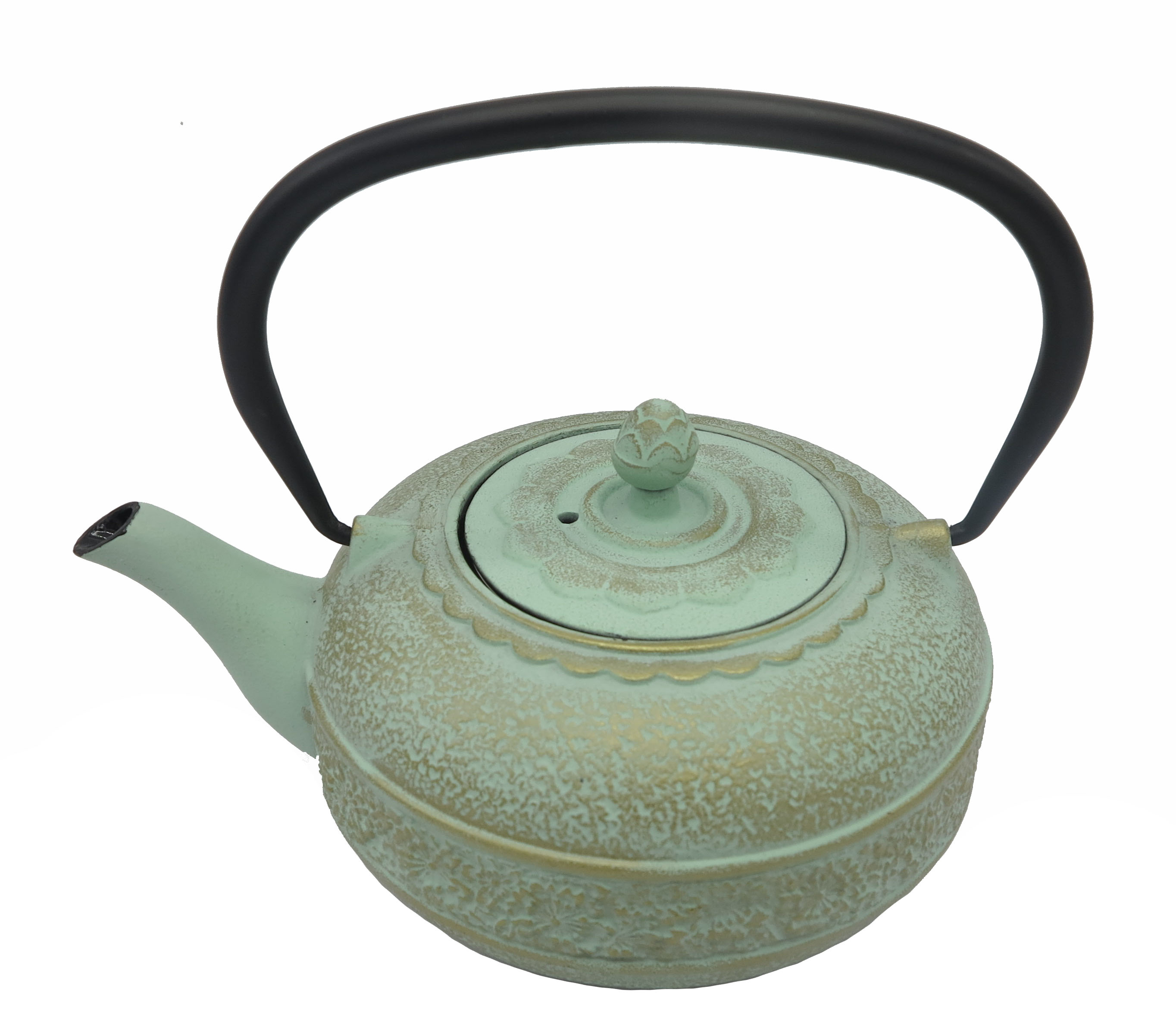 Enamel antique cast iron teapot green cast iron teapot
