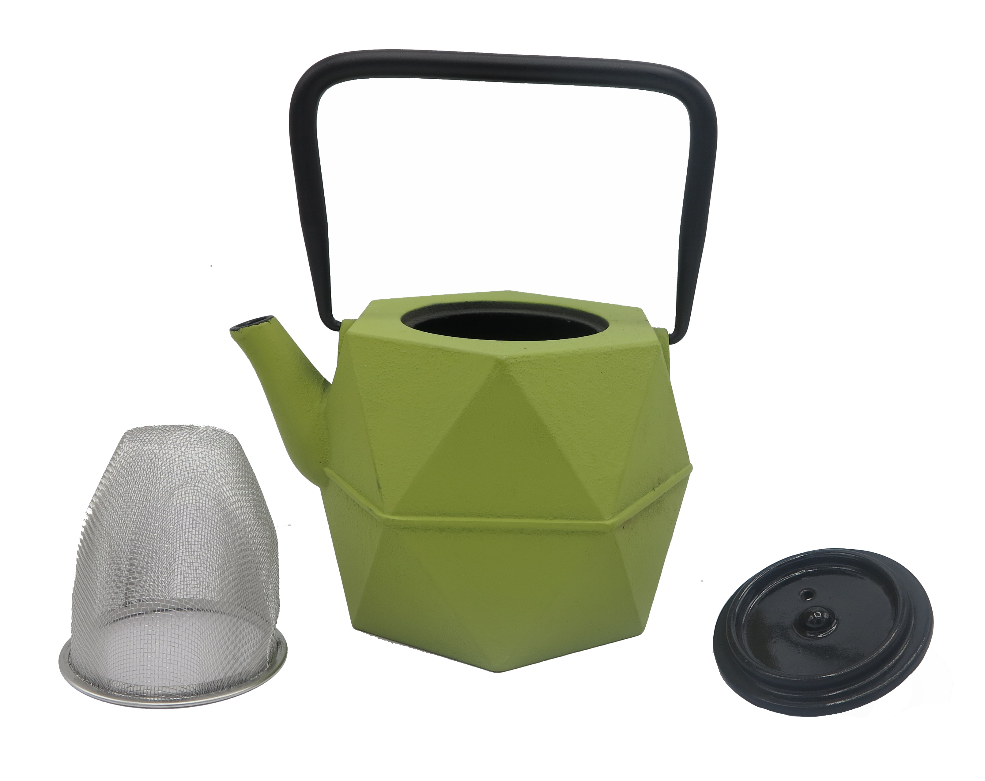 New Diamond Design Tea Kettle Coated with Enameled cast iron teapot with infuser 900ml