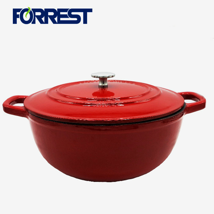No-stick cast iron enamel kitchen cookware food pot casserole for Amazon