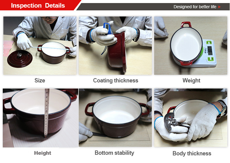 Best Price Porcelain Enameled Cast Ion Square Casserole Wooden BaseTary Cast Iron For Cookware