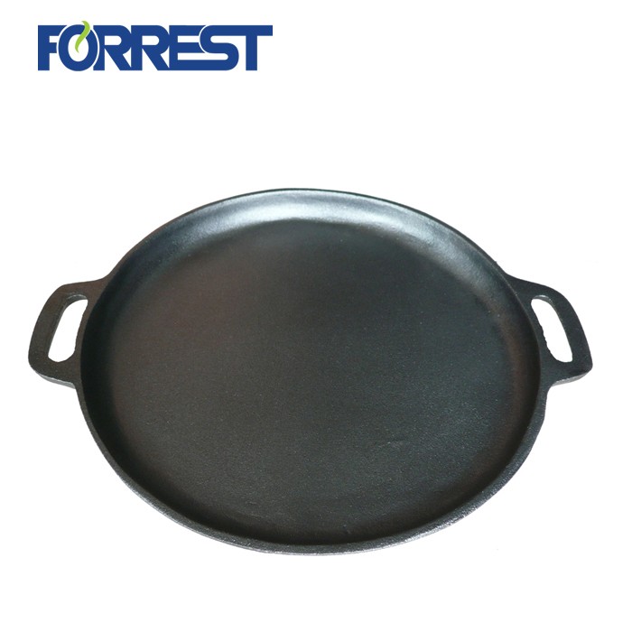 12" Pre-seasoned cast iron bbq sizzler grill plate